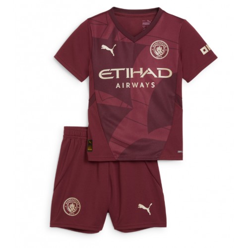 Fotbalové Dres Manchester City Dětské Alternativní 2024-25 Krátký Rukáv (+ trenýrky)